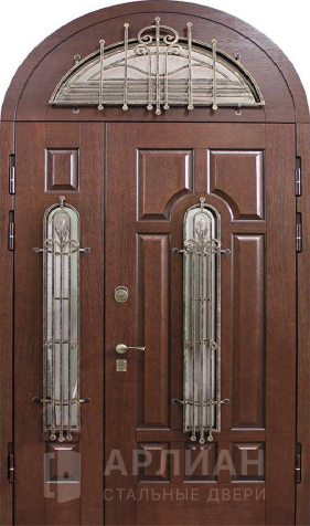 Фото «Эксклюзивная арочная дверь с ковкой №2»