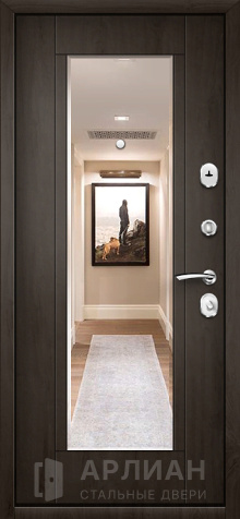 Фото №2 «Металлическая дверь с порошковым напылением и зеркалом №68»